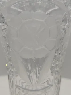 Bleikristall Vase  mit Blumenmotiv | Von Anna Hütte  – Vorschau 5