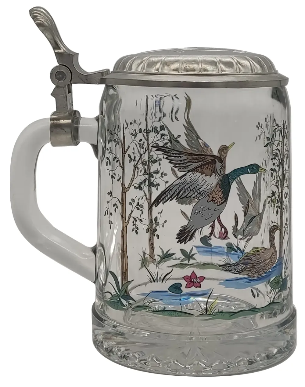 Alwe Bierkrug mit Deckel und Vogelmotiv, Höhe 17cm – Bild 2