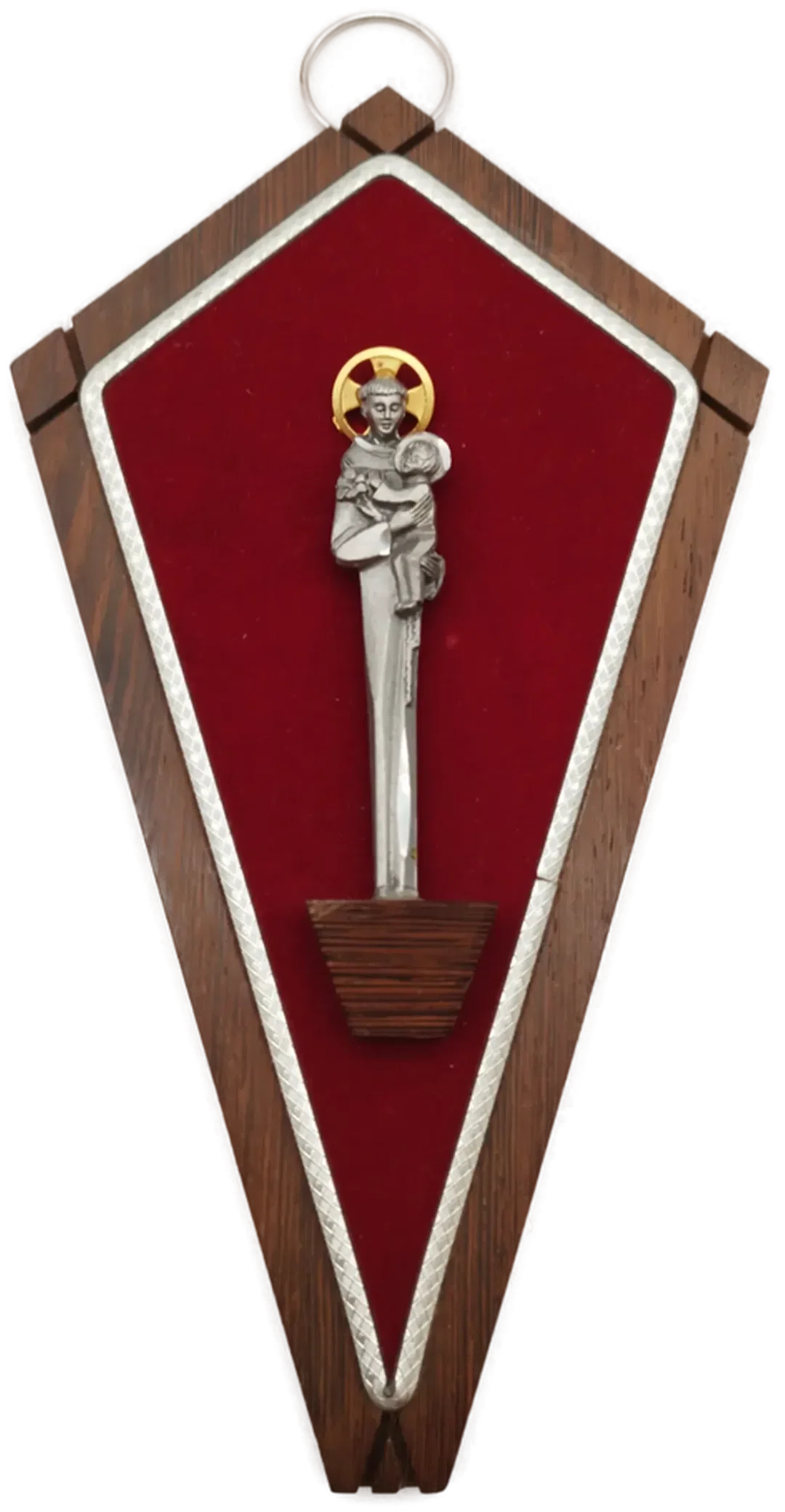 Handgravierte Zinnskulptur zum Aufhängen - Heiligenbild - Bild 1