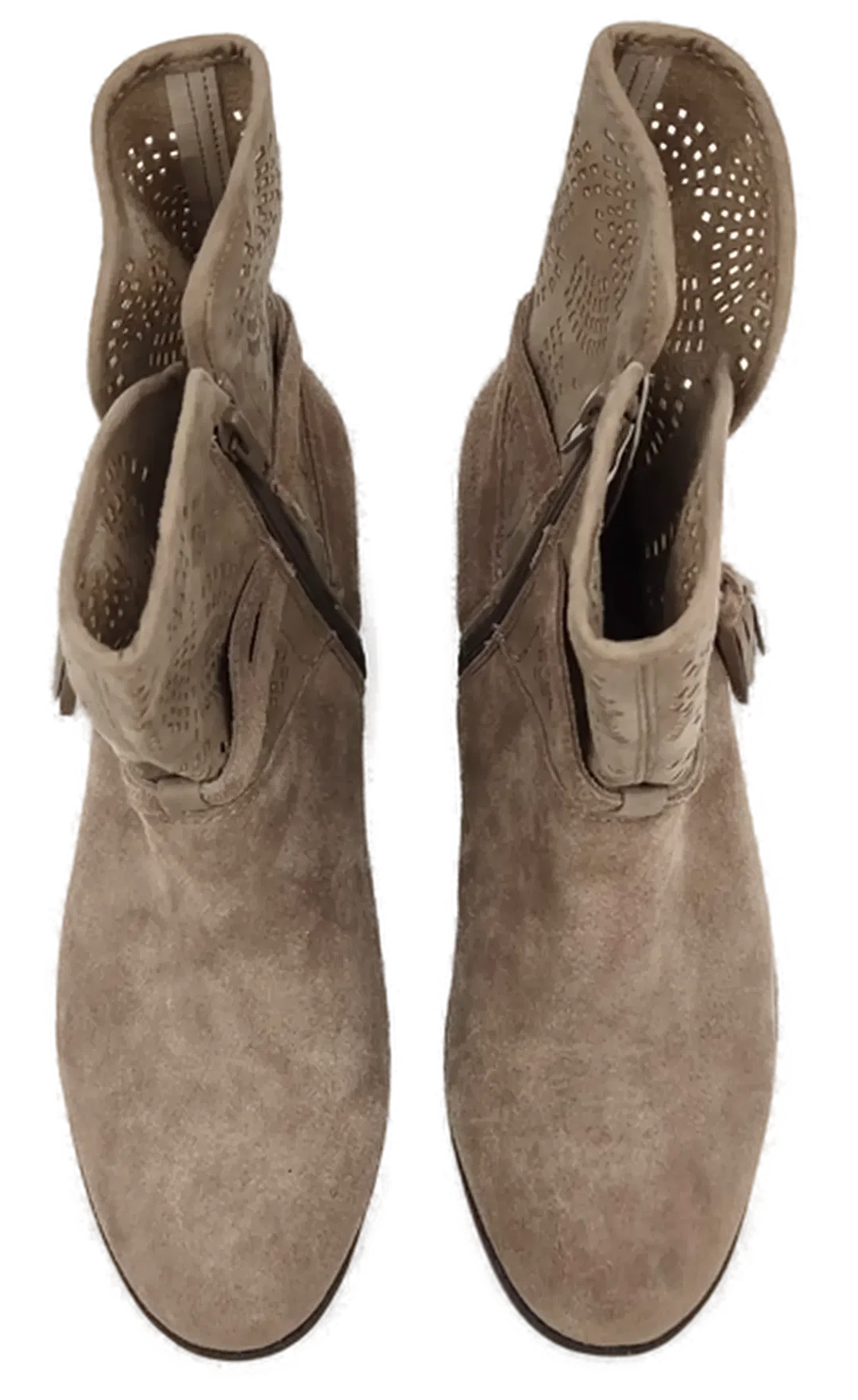 Damen Sommerstiefeletten Velourleder braun Gr. 40 – Bild 4