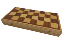 Schachspiel aus Holz - 35 x 35 cm  - Bild 3