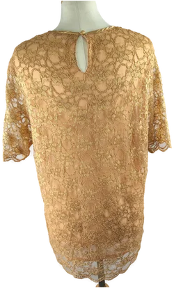 Damen T-Shirt Sonstige Gold Gr. 44 | Sommer-Charme – Vorschau 3