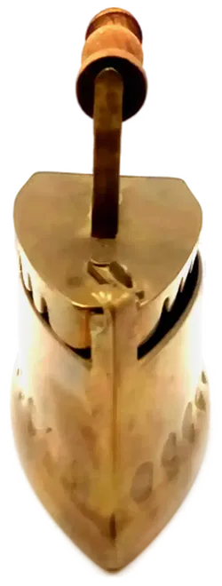 Deko Bügeleisen Antik-Design aus Messing mit Holzgriff - Bild 2