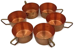 Vintage Kupfer-Tassen Set (6-teilig) – Vorschau 1