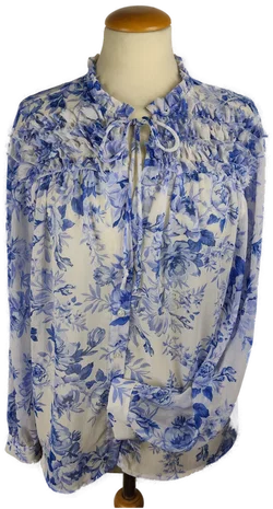 Zara Bluse Geblümt Polyester | Jeans-Begleiter - Bild 1