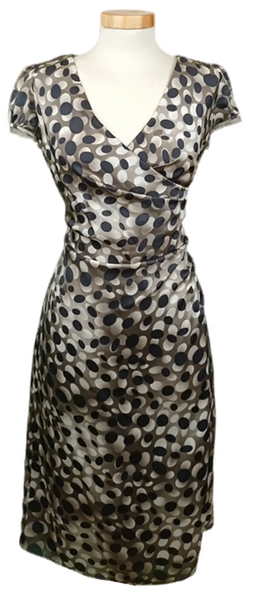 Armani Collezioni Damen Midikleid grau gepunktet Gr. XL - Bild 1