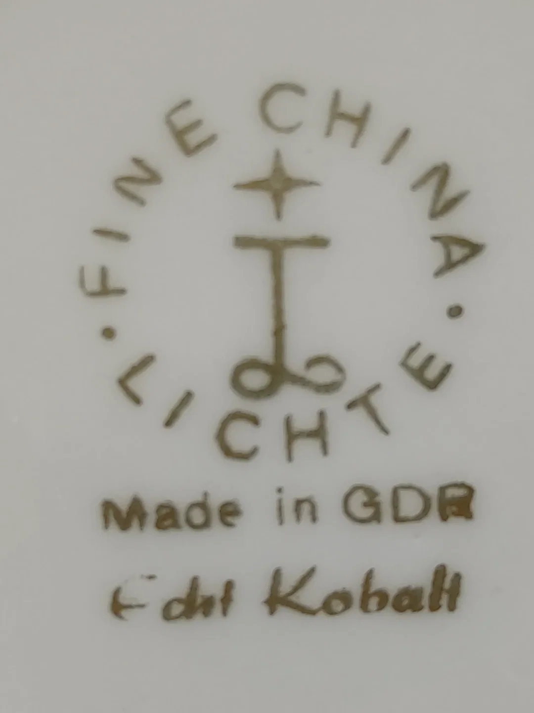 Lichte Porzellan Vase (Fine China) Echt Kobalt Gold  | Aus Thüringischen Manufaktur – Bild 8