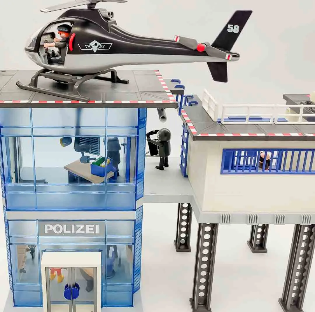 Playmobil Polizeistation & Hubschrauber Set mit Gefängnisalarm – Bild 2