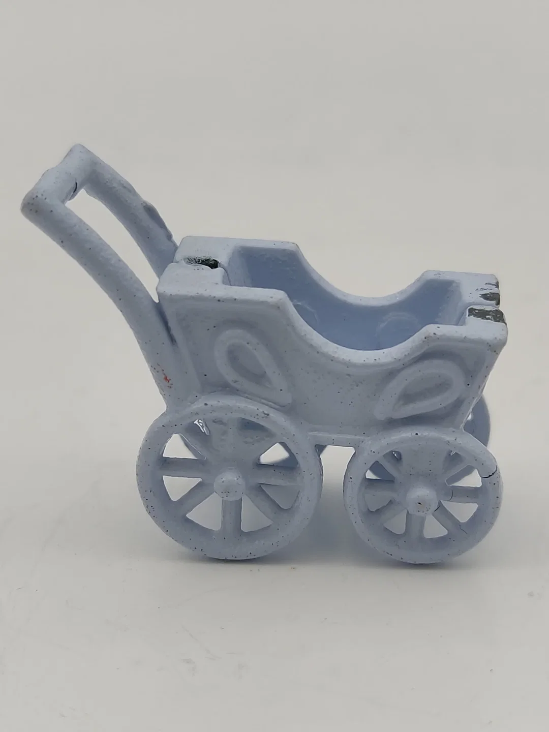 Puppenhaus Zubehör: Miniatur-Kinderwagen Metall | Sammlerstück  - Bild 1