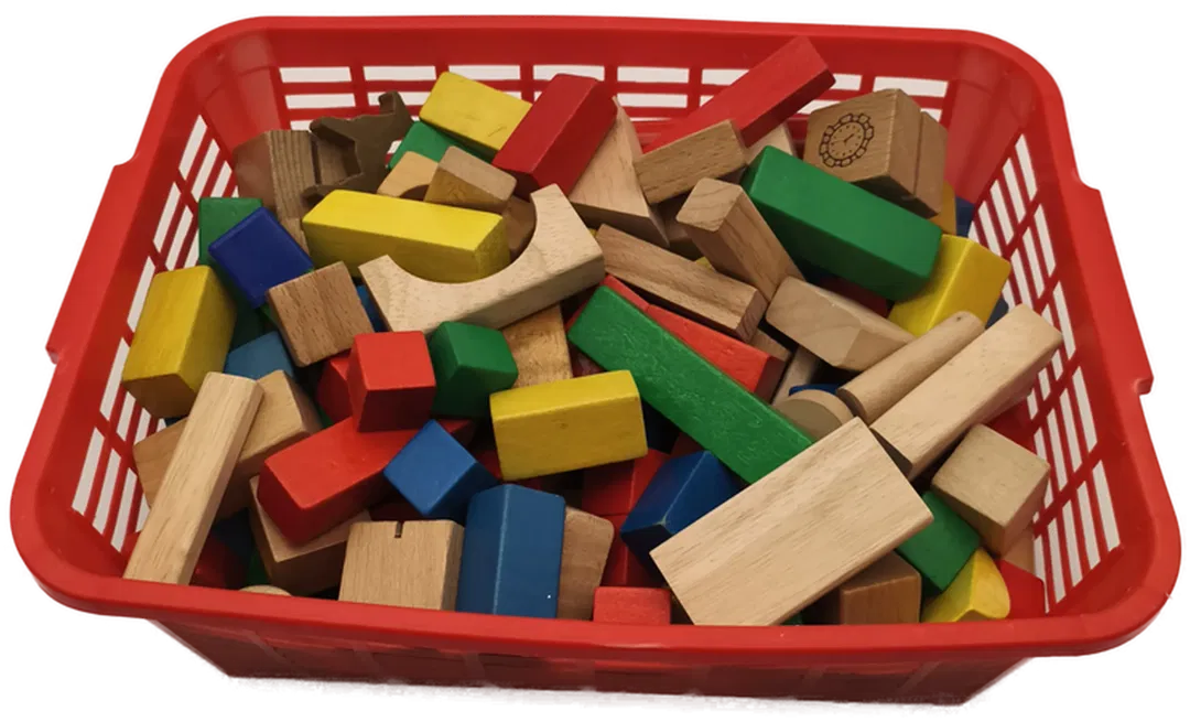 Bauklötze Holz, 3 kg Bausteine, Set 1, Spielzeug - Bild 4