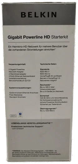BELKIN Gigabit Powerline HD Starterkit - Originalverpackt - Bild 2