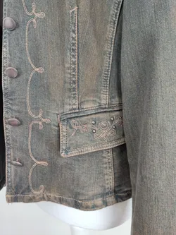 Damen Jeansjacke Gerry Weber Bestickt Gr.38 | Liebevoll Bestickt - Bild 4