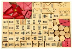 Holzbaukasten Castle Blocks Made in China - Bild 8