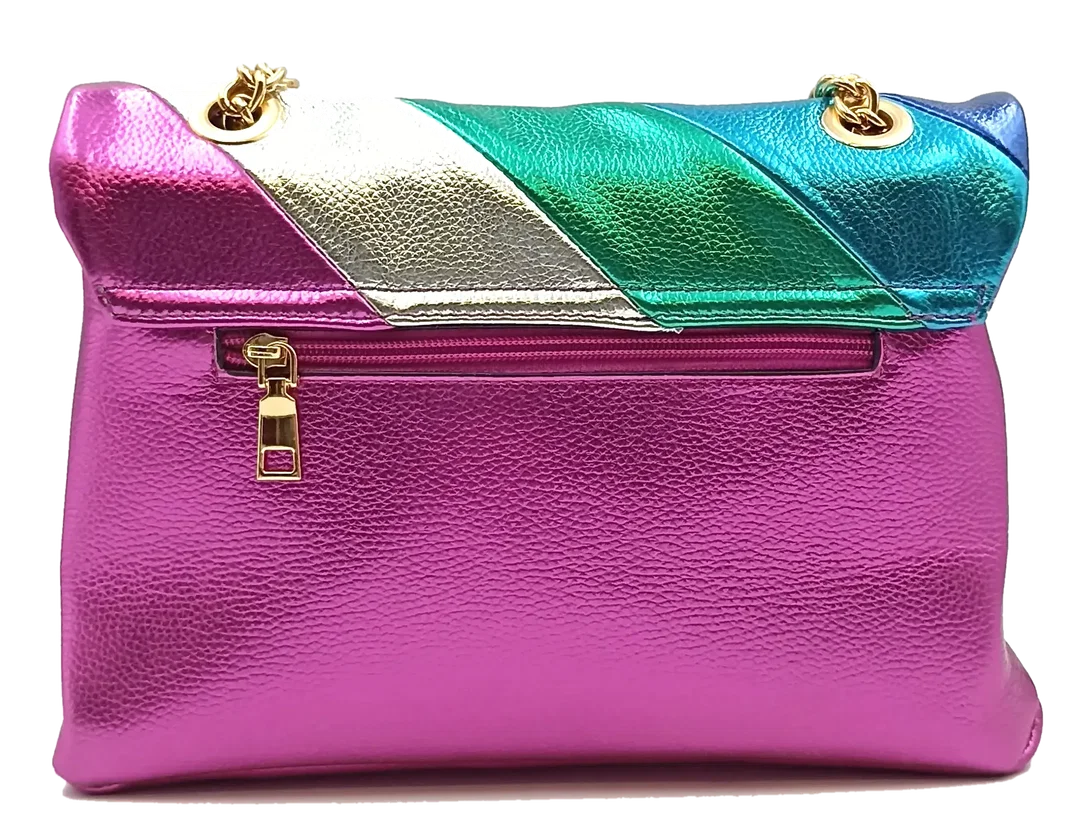 Metallic Regenbogentasche Damen  – Bild 3