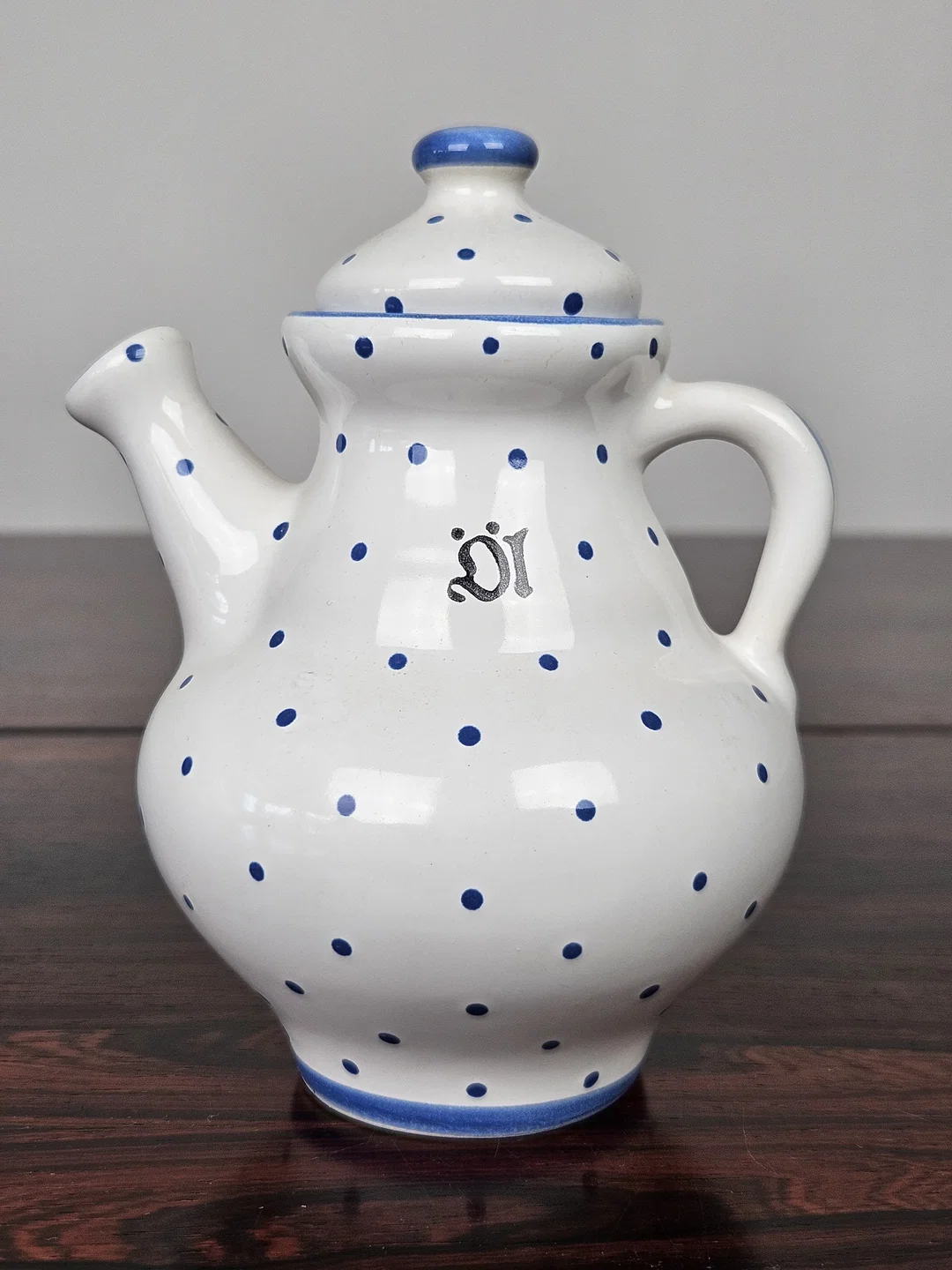 Gmundner Keramik Essig/Öl-Set - blau getupft – Bild 4