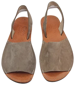 Glaritis Damen Leder Sandalen, grau/braun - Gr. 38,5 - Bild 3