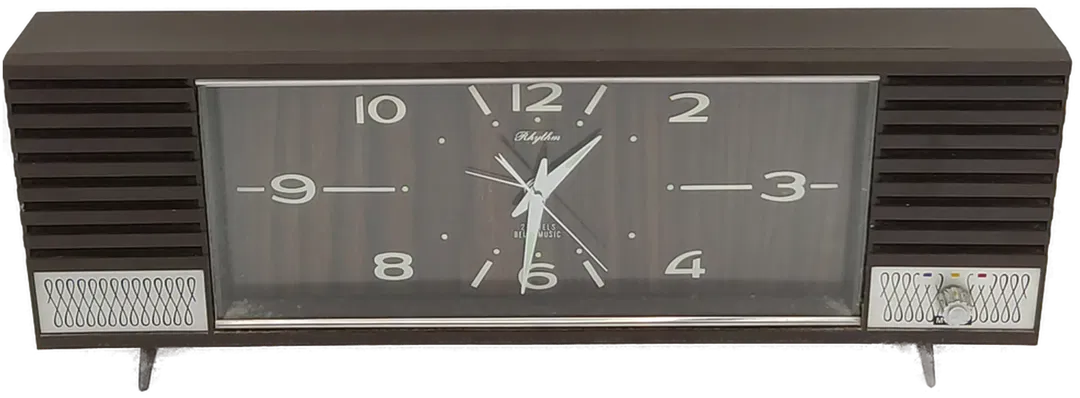 Vintage RHYTHM Wecker/Standuhr aus Japan mit musikalischer Untermalung  - Bild 4