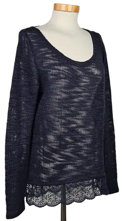 ONLY Damen Pullover, marine - Gr. L  - Bild 2