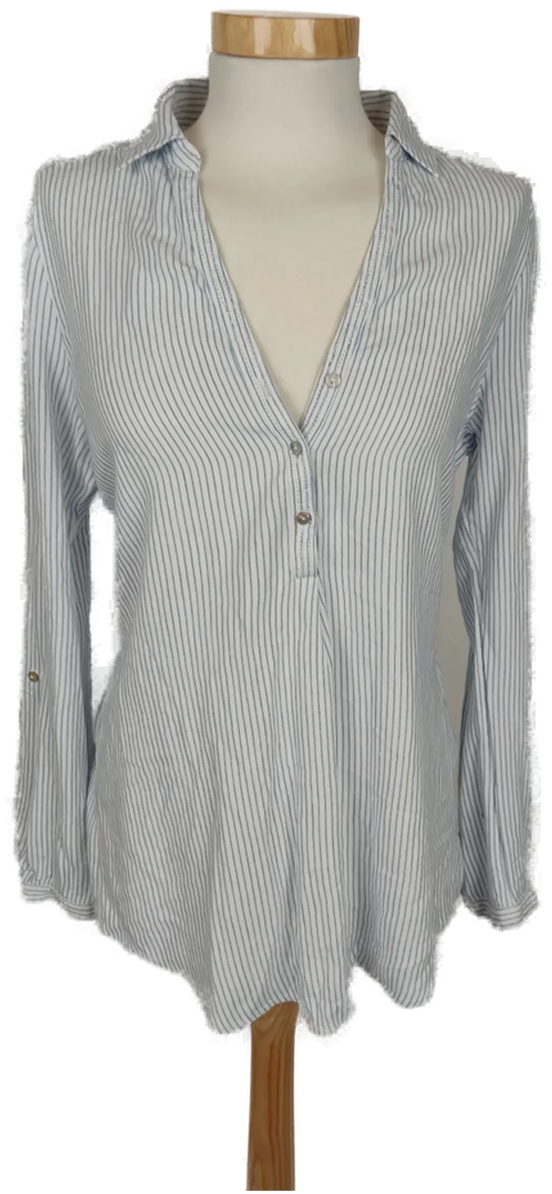 Esprit Damen Bluse Hemd blau weiß gestreift - M/38 - Bild 4