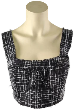 H&M Damenblazer Mit Top Schwarz-Weiß | Retro-Chic – Vorschau 3