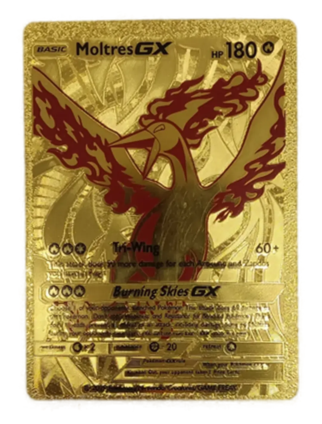  Pokémon Sammelkarte Goldfolie MoltresGX BASIC - Bild 1