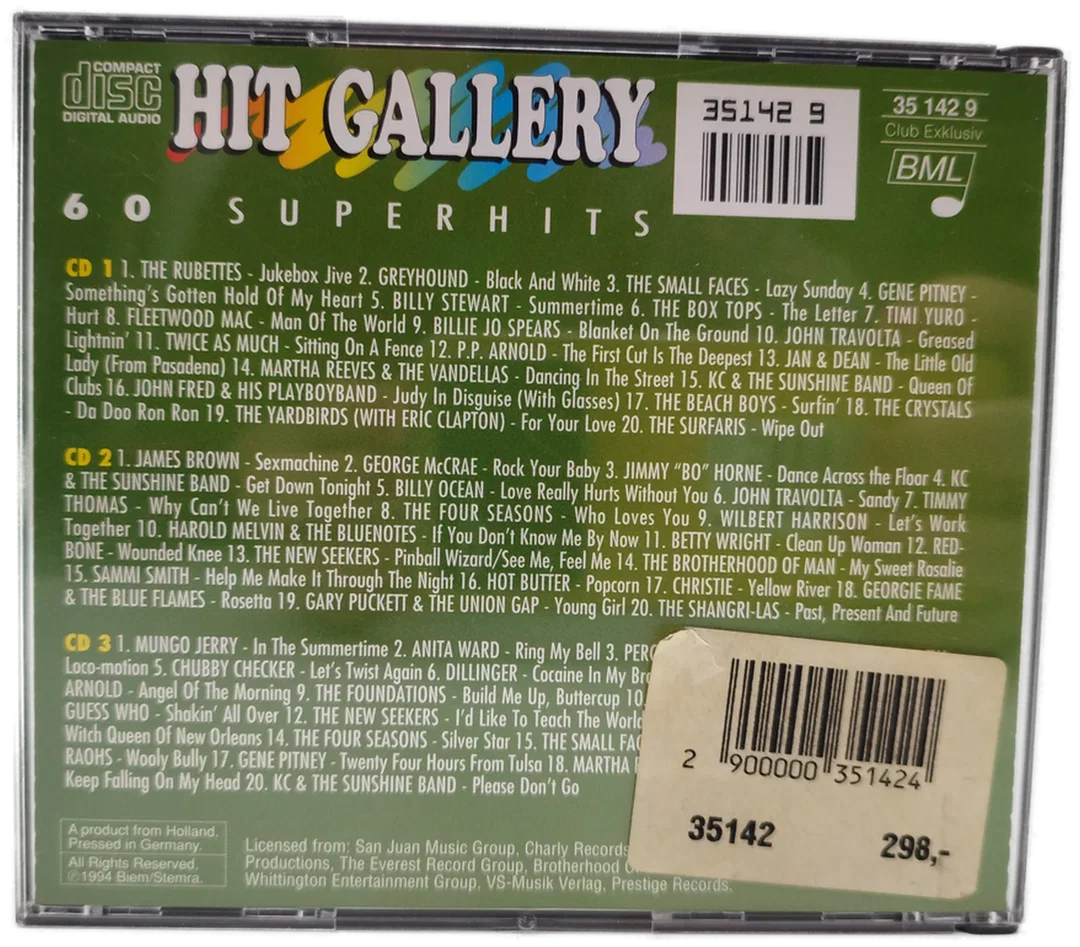 Hit Gallery - 60 Superhits 3er CD Set / Made in Germany – Bild 2