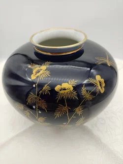 Vase Weimar Porzellan,  Echt Kobalt mit Golddekor | Zeitloser Klassiker - Bild 3