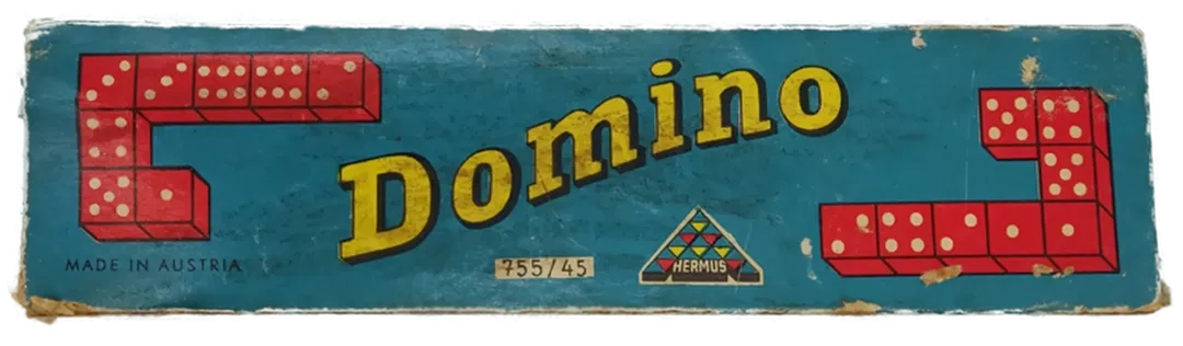 Hermus Domino Spiel mit 40 Steinen schwarz - Bild 1