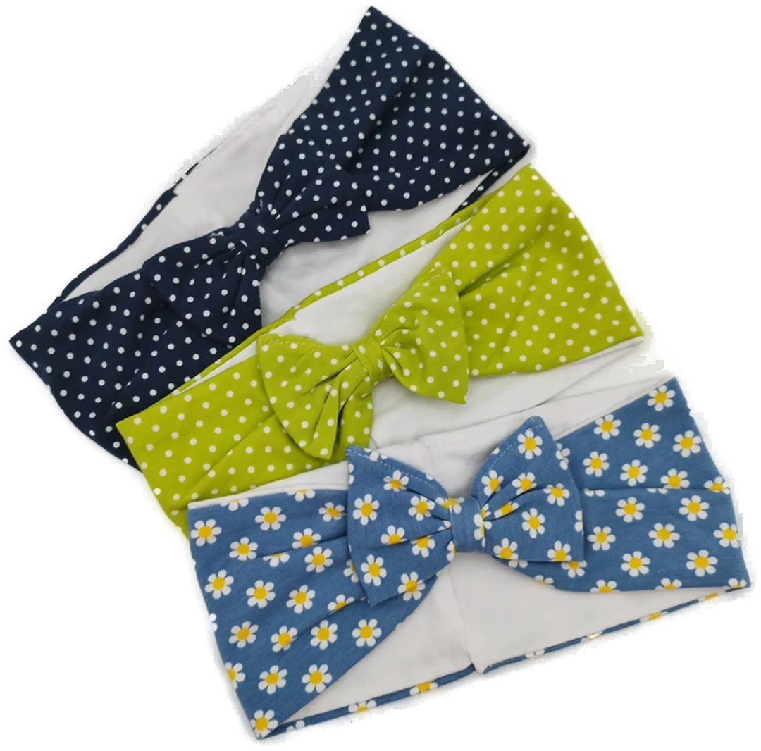 3er Set Stirnband Jersey mit Mascherl Gr. 40/44/46 - Bild 1