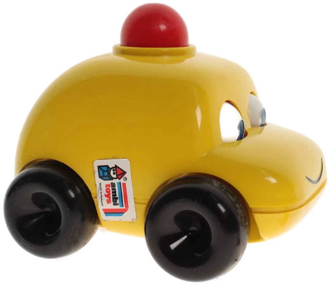 Ambi Toys „Baby’s First Car“ – Gelbes Babyauto mit Klingelfunktion – Vintage – Bild 2