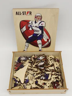 All Star Tom Brady Holz Puzzle  - Bild 2