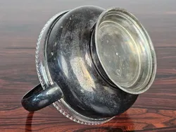 Vintage ES Messingkorb mit Galseinsatz - Durchmesser ca. 18,5 cm  - Bild 8