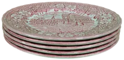 5 Stk Royal Tudor Ware Porzellan Dessertteller - Bild 1