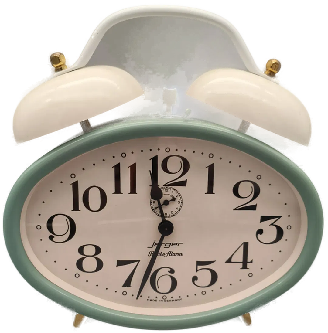 Großer Nostalgie Wecker Jerger, Bimboalarm, 70ger, Doppelglockenwecker, mechanisch - Bild 4