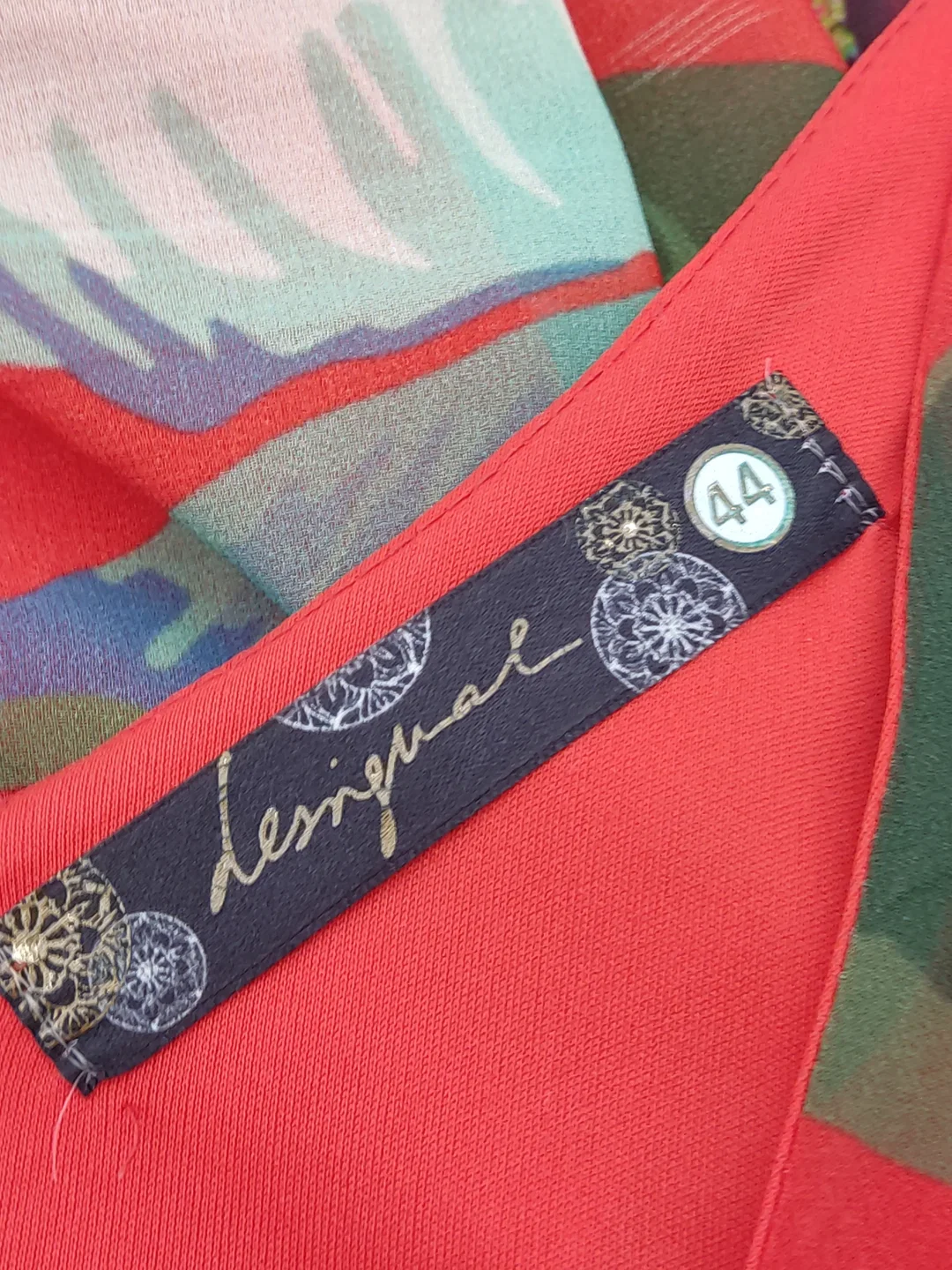 Desigual Damen Kleid rot/bunt Gr. 44 – Bild 2