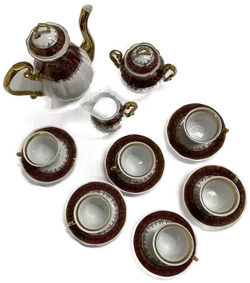 17-teiliges Neuwertiges Vintage Porzellan Kaffeeservice - Bild 2