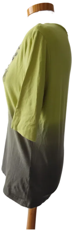 FRANK WALDER Damen Shirt mit Strass, grün - Gr. 38 - Bild 2