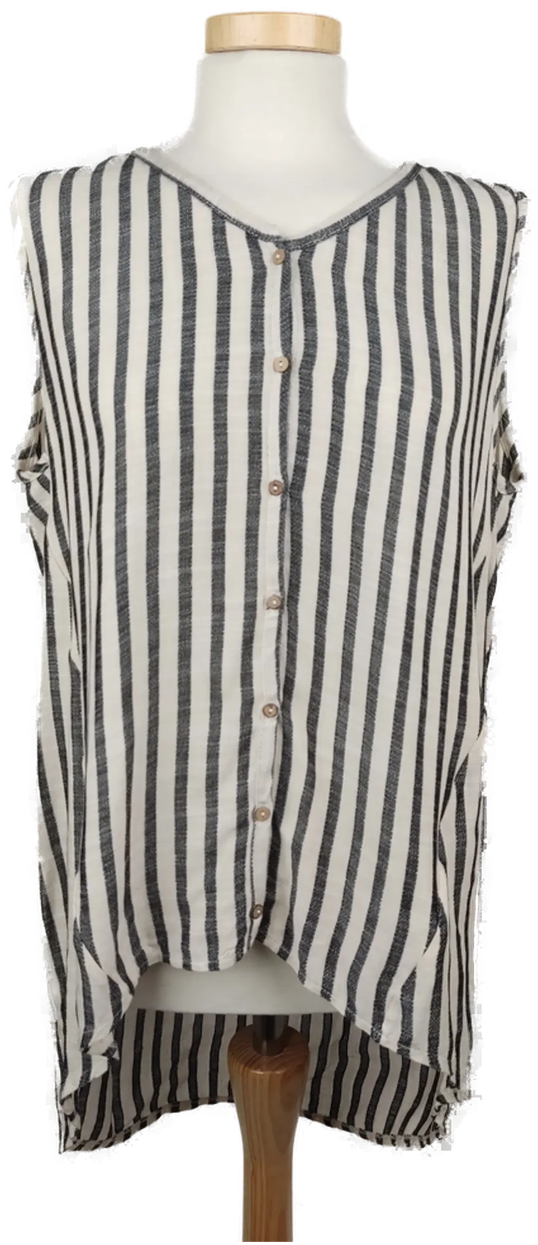 Damenbluse gestreift beige-schwarz/ L/40 - Bild 1