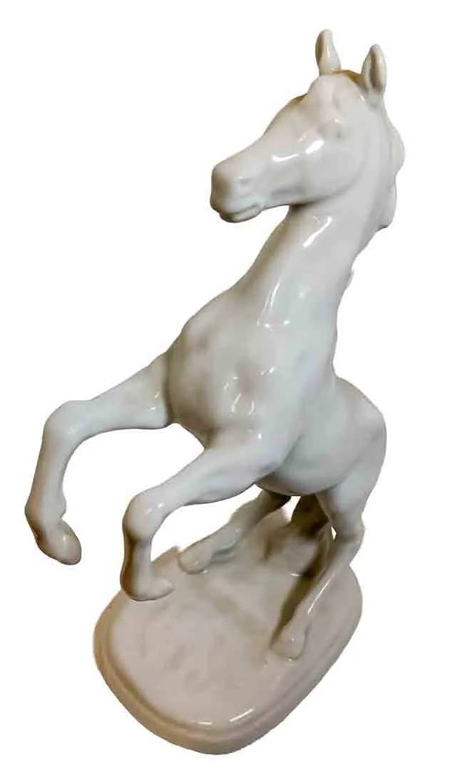Vintage Porzellan Figur Steigendes Pferd Schimmel GDR Gräfenthal ca. 23cm – Bild 3