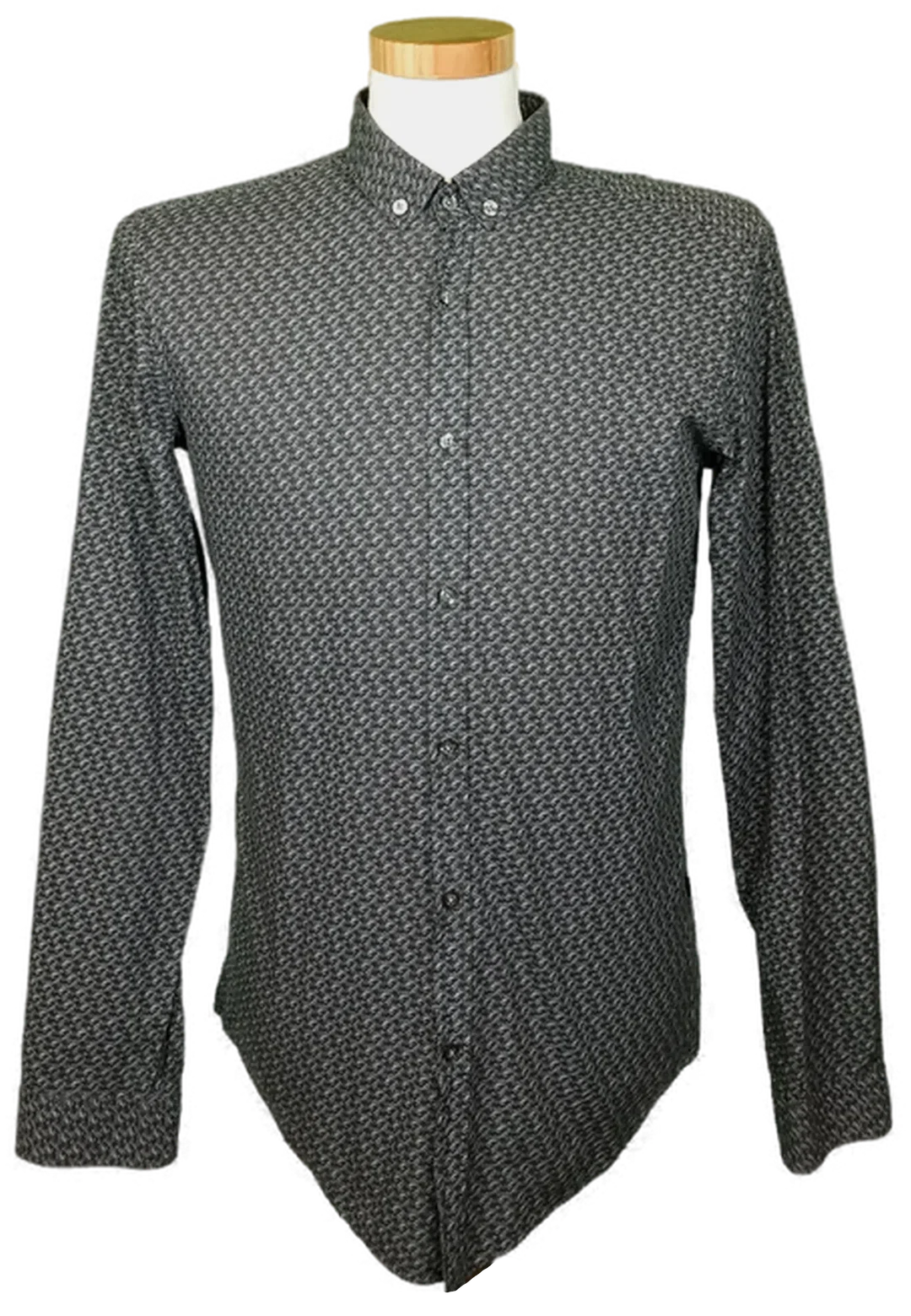 Hugo Boss Herren Hemd grau beschriftet Gr. M  – Bild 1