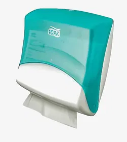 Tork Einzeltuchspender Weiß und Türkis W4, Wandmontage, Performance Linie - Falthandtuchspender  - Bild 2