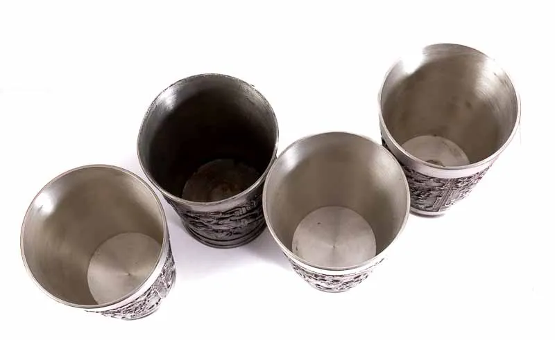 Zinnbecher Set 4-teilig – Bild 3
