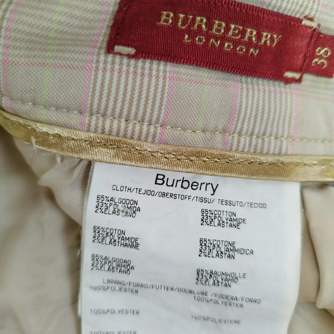 Hose Burberry, Glencheck-Karo, Mischfaser, Gr. 38 | Zeitloser Klassiker – Bild 6