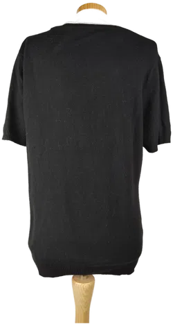 Gerry Weber Damen Weste kurzarm schwarz mit brauner Einfassung - XL/42 - Bild 2