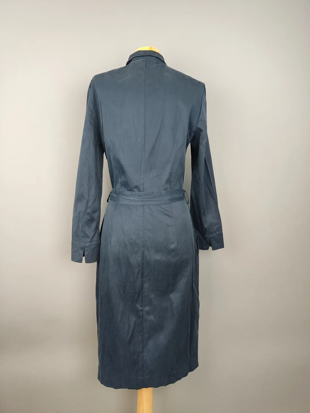 René Lezard Kleid mit Gürtel dunkelblau - M/38 – Bild 3