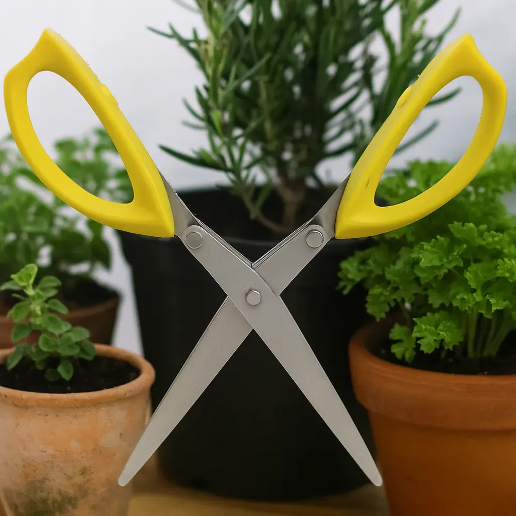 Tchibo Kräuterschere, Edelstahl mit gelben Griffen, 20,5 cm - Bild 1