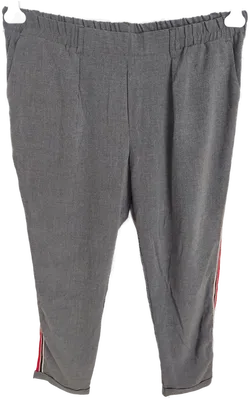 Hose Janina - Lang mit Gummizugbund, Grau, Größe 48 - Bild 1