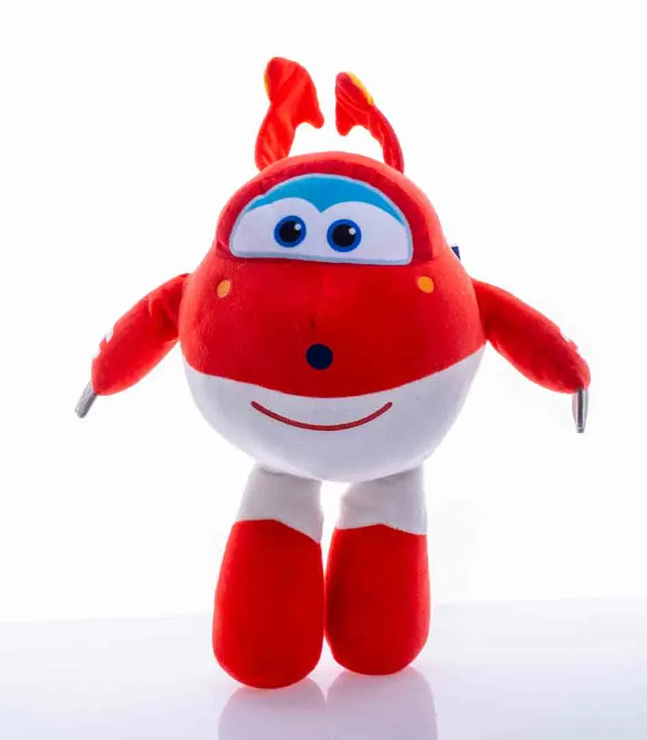 Super Wings Jett Plüschtier in rot-weiß, Höhe 40cm - Bild 4