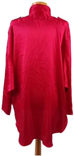 POMME Damen Satinbluse himbeerrot - Gr. L - Bild 3