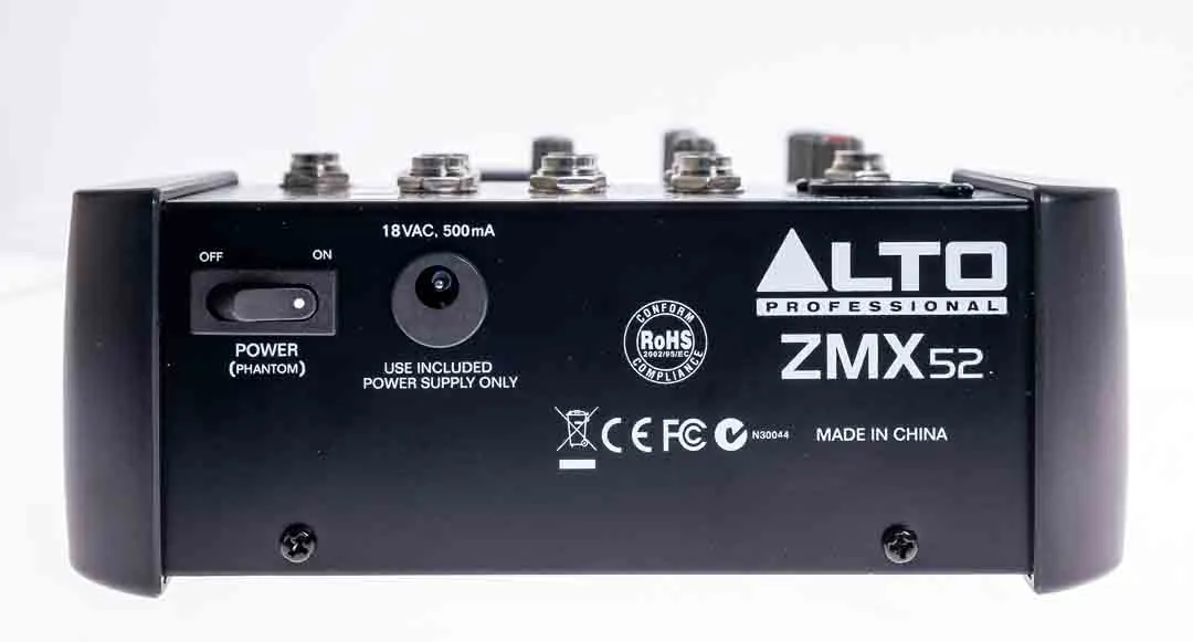 ALTO Professional ZMX 52 Analoges Mischpult / 5-Kanal-Mixer – Bild 2